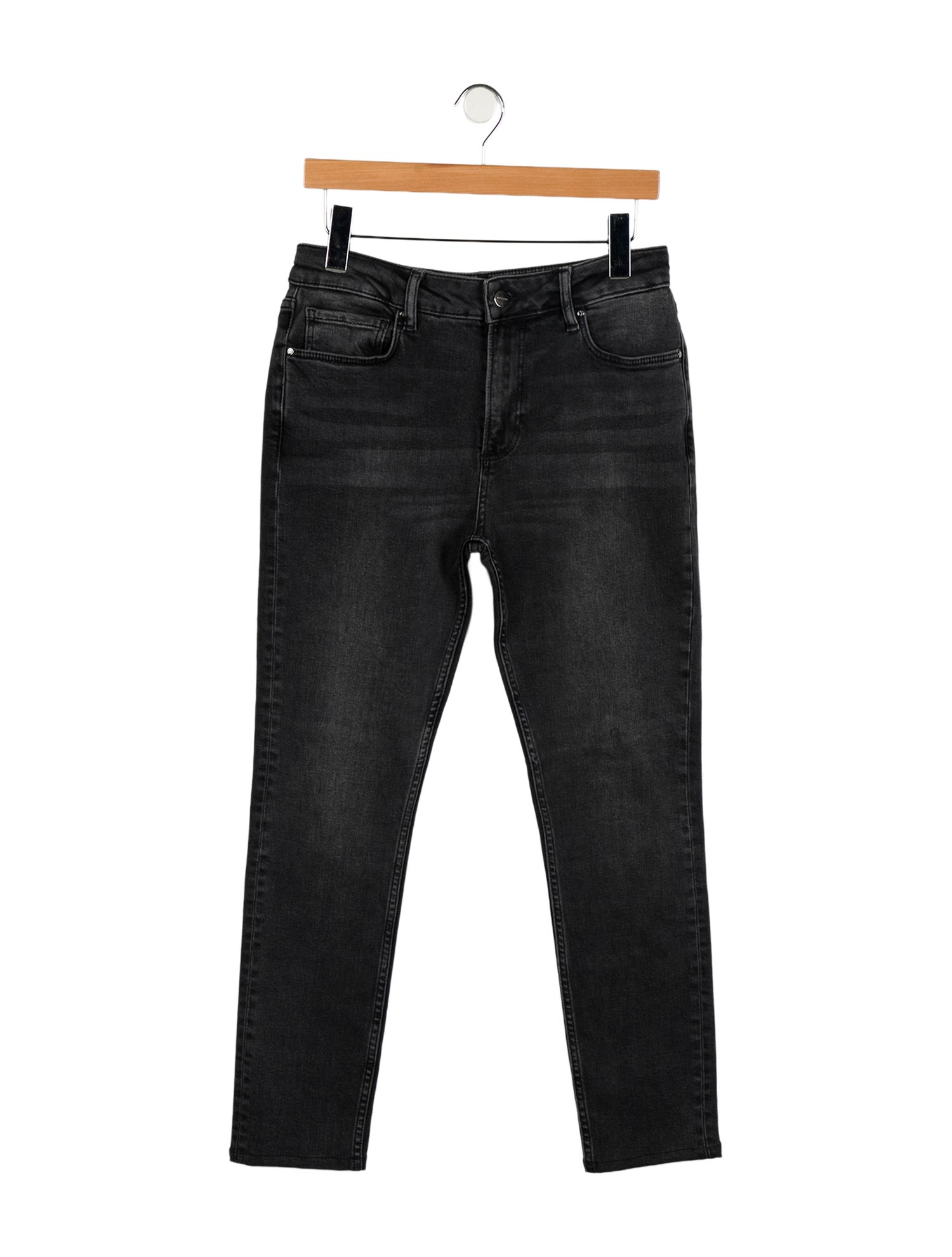 Anine Bing Mid-Rise Straight Leg Jeans