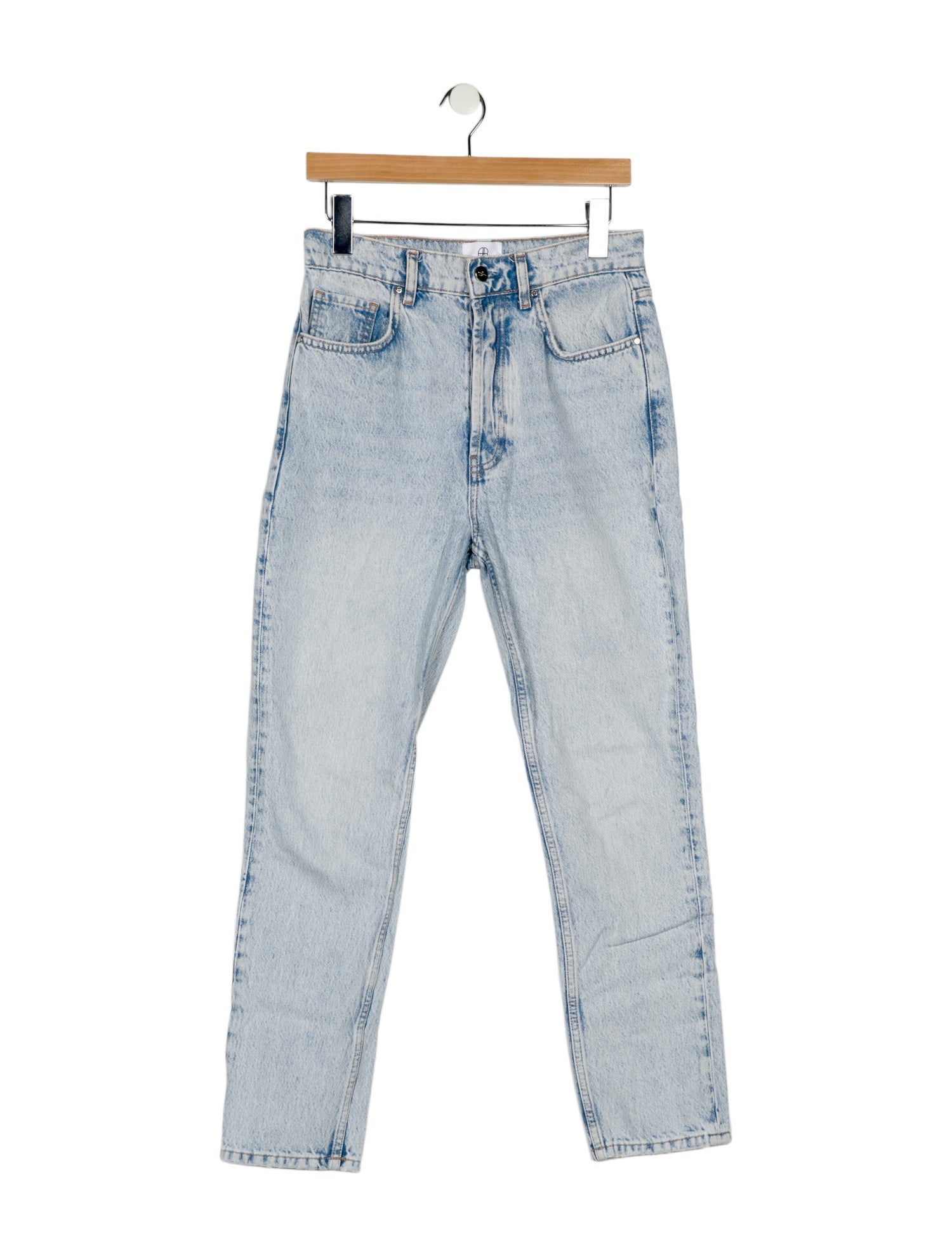 Anine Bing High-Rise Straight Leg Jeans