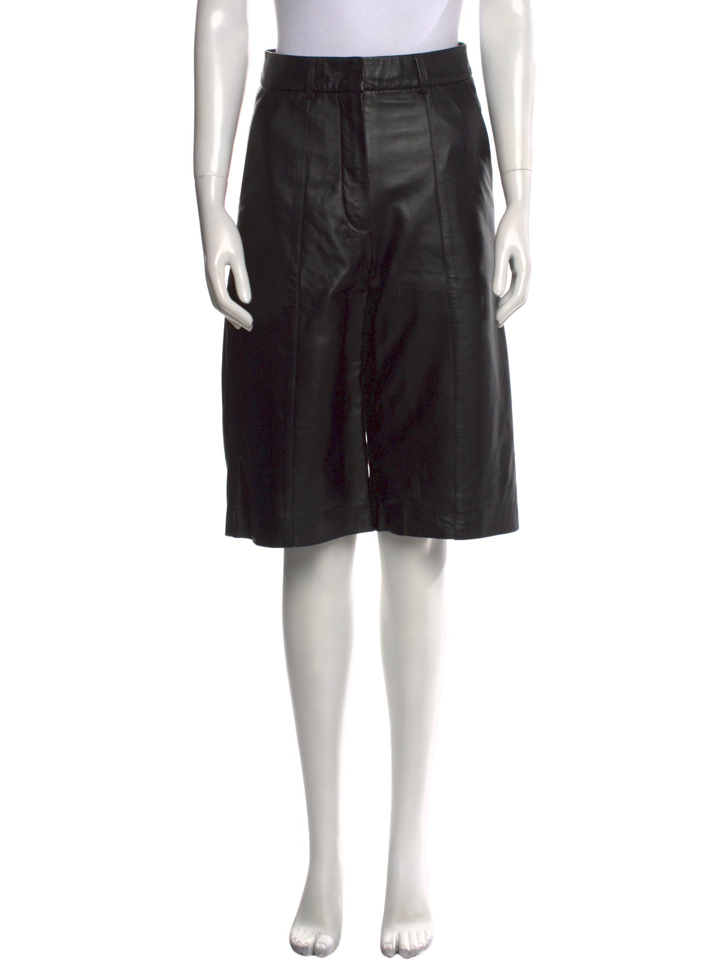 Anine Bing Leather Knee-Length Shorts