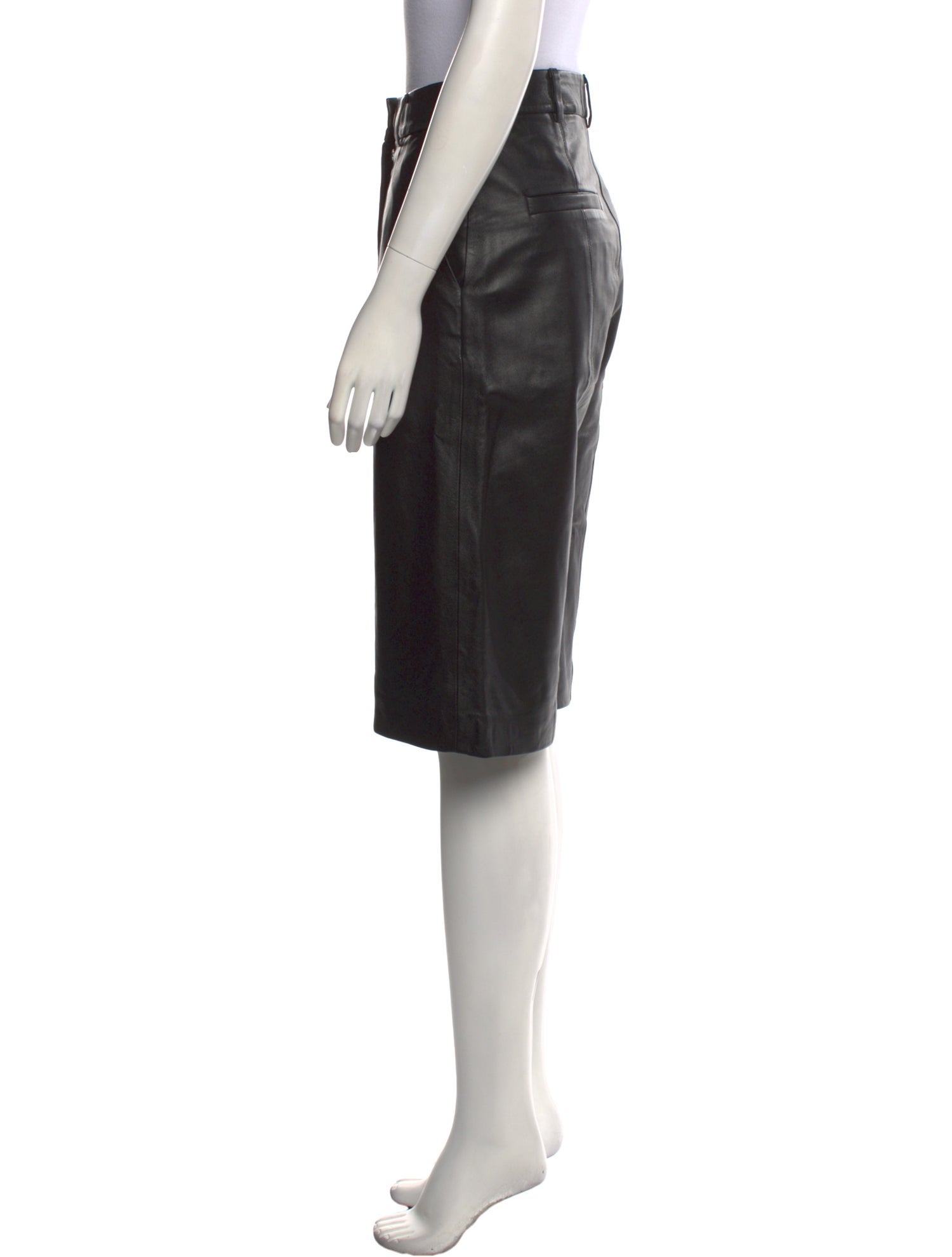 Anine Bing Leather Knee-Length Shorts
