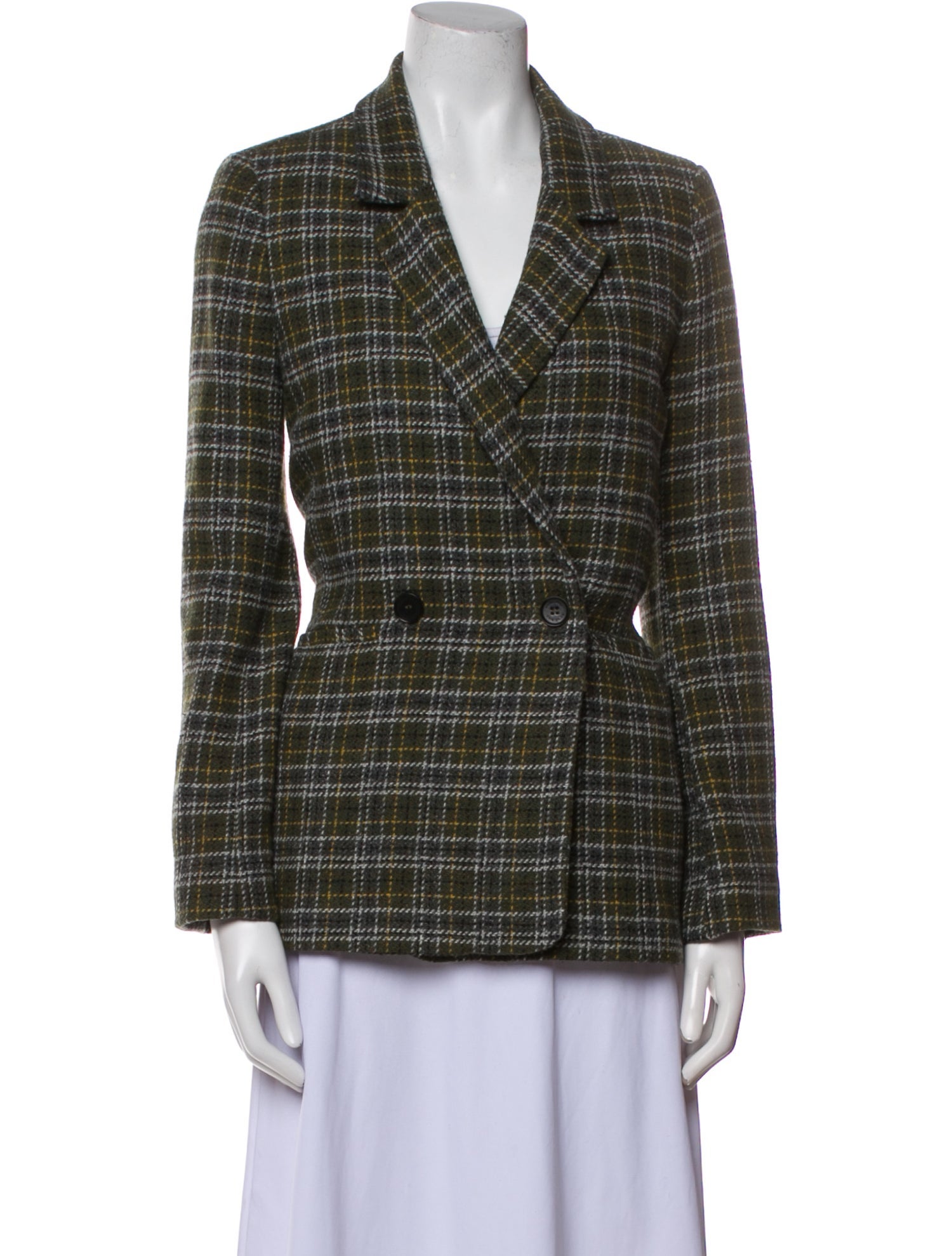 Anine Bing Plaid Print Blazer