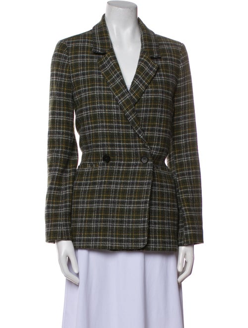 Anine Bing Plaid Print Blazer
