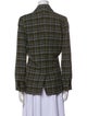 Anine Bing Plaid Print Blazer