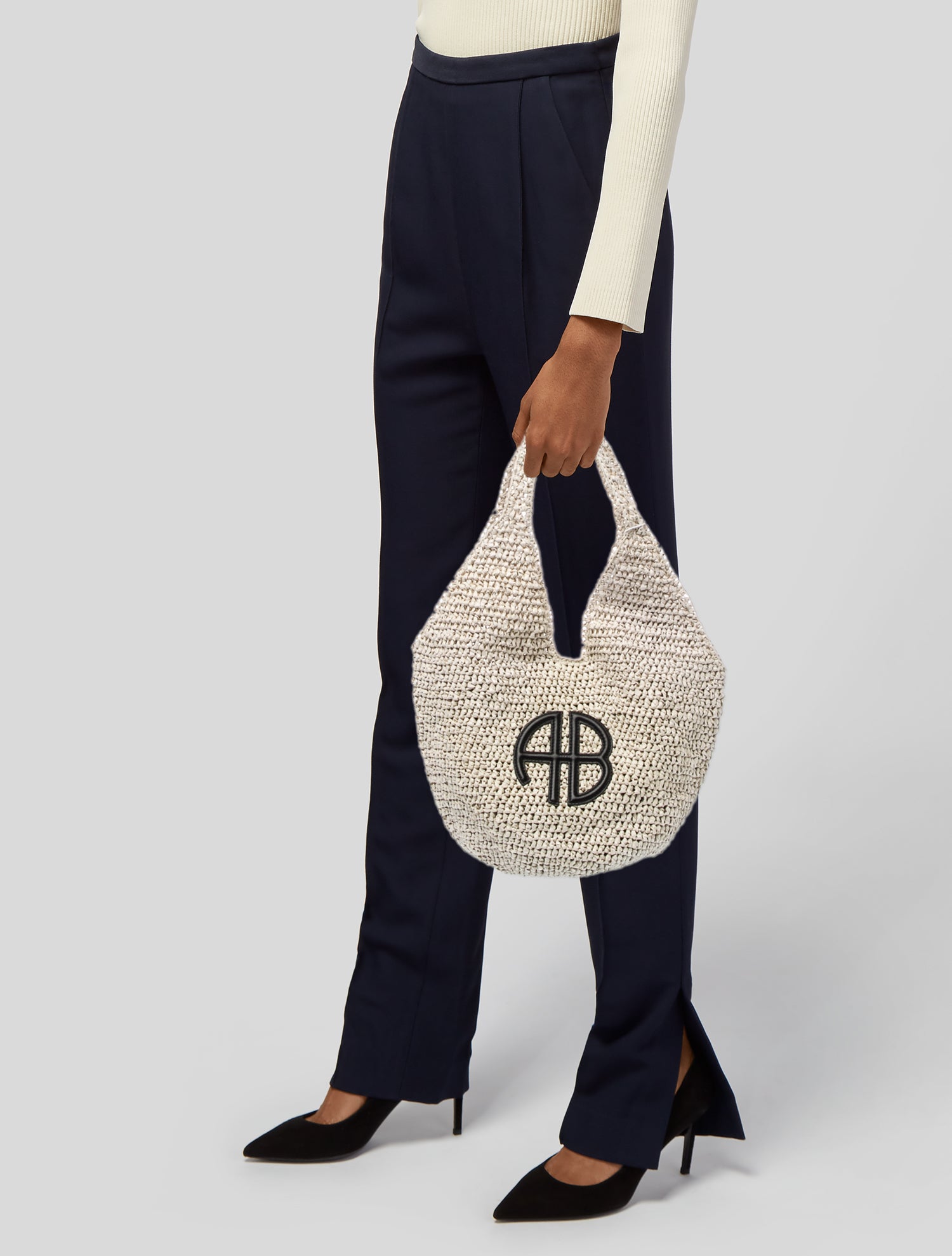 Anine Bing Raffia Shoulder Bag