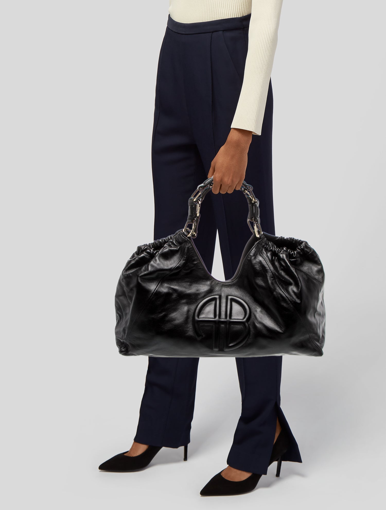 Anine Bing Leather Top Handle Bag