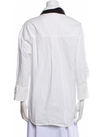 Anine Bing Three-Quarter Sleeve Button-Up Top
