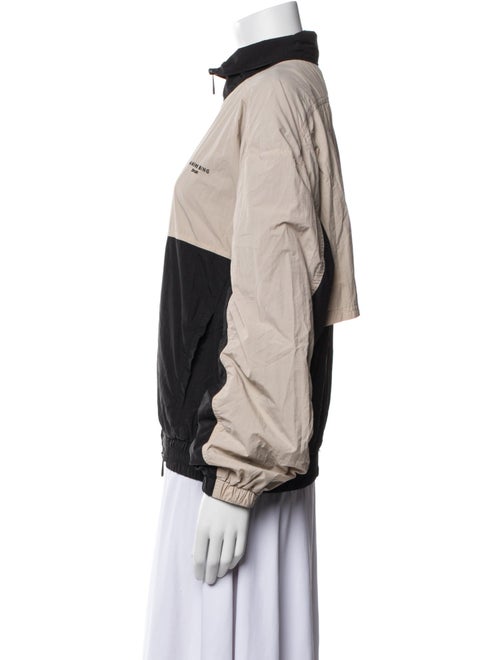 Anine Bing Nylon Colorblock Pattern Bomber Jacket