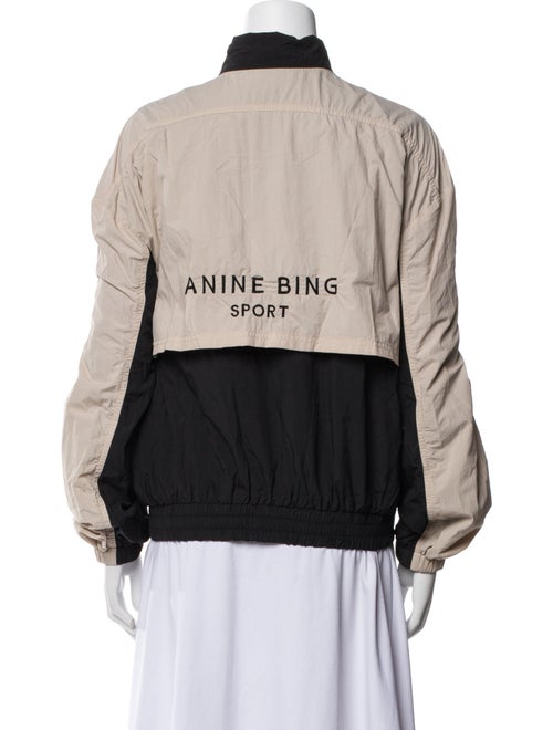 Anine Bing Nylon Colorblock Pattern Bomber Jacket