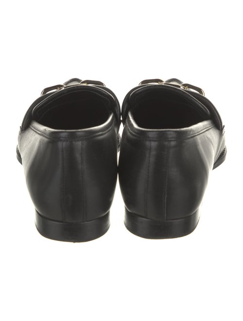 Anine Bing Leather Chain-Link Accents Loafers