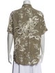 Anine Bing Printed Short Sleeve Button-Up Top