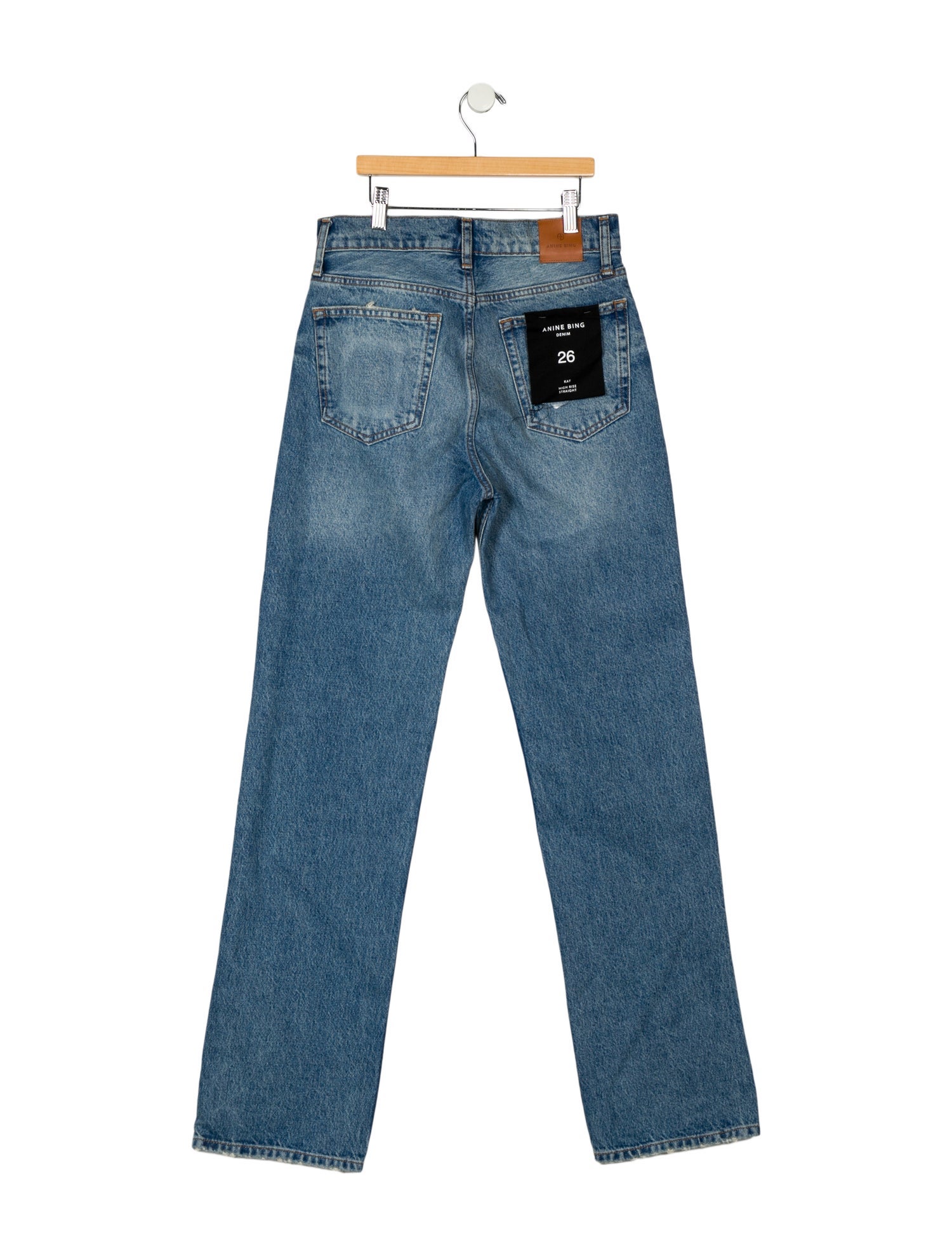 Anine Bing High-Rise Straight Leg Jeans w/ Tags