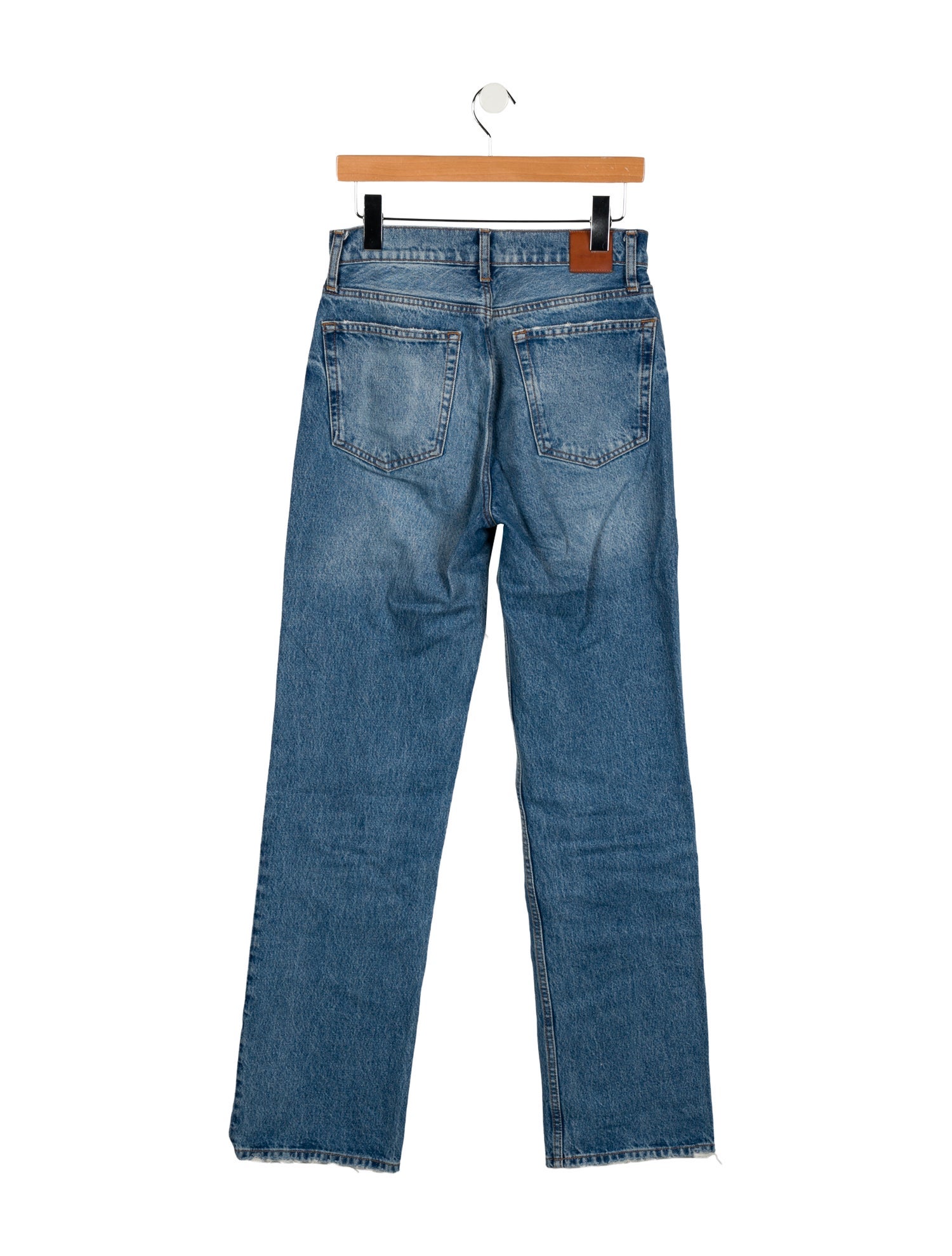 Anine Bing High-Rise Straight Leg Jeans