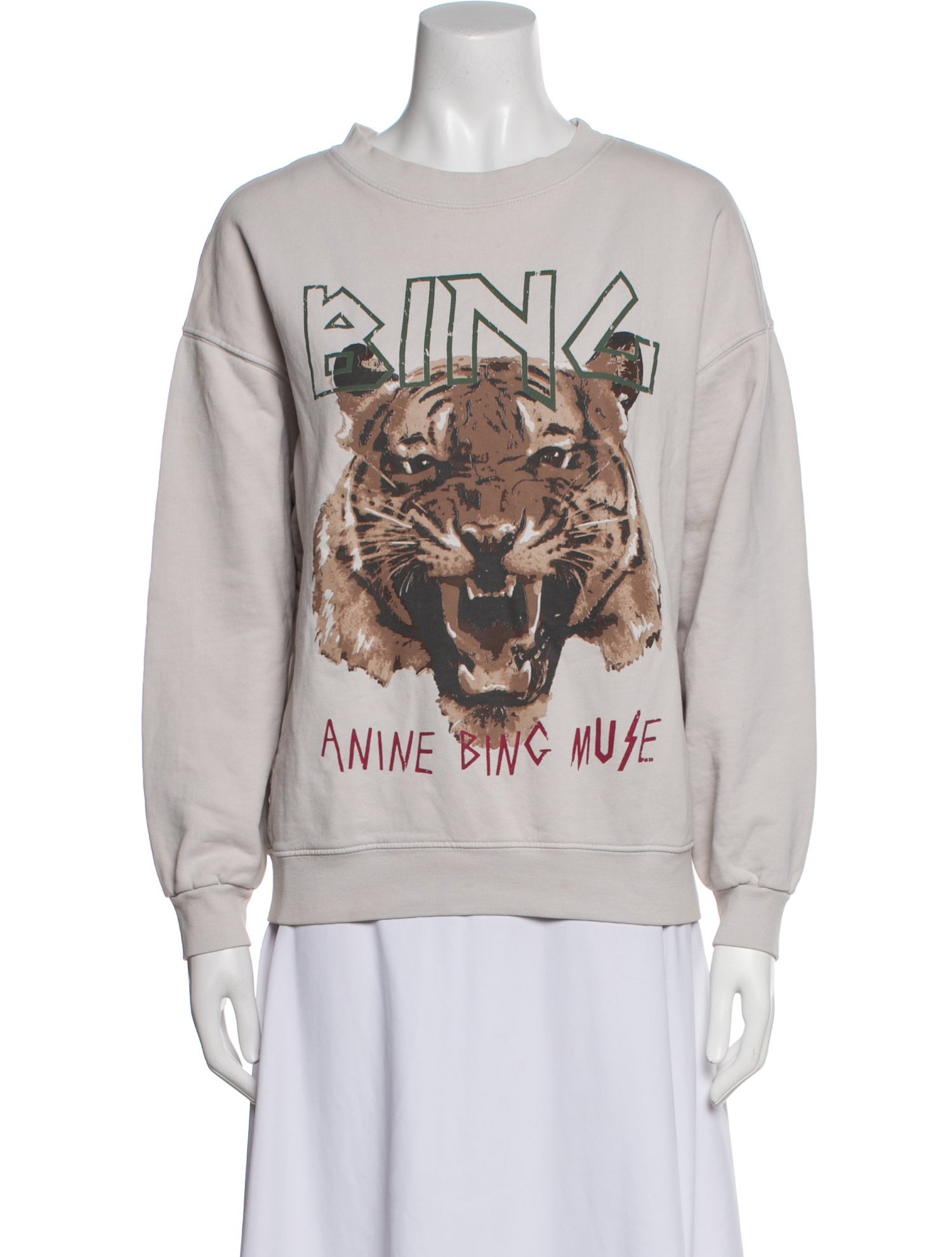 Anine Bing Graphic Print Crew Neck Sweatshirt