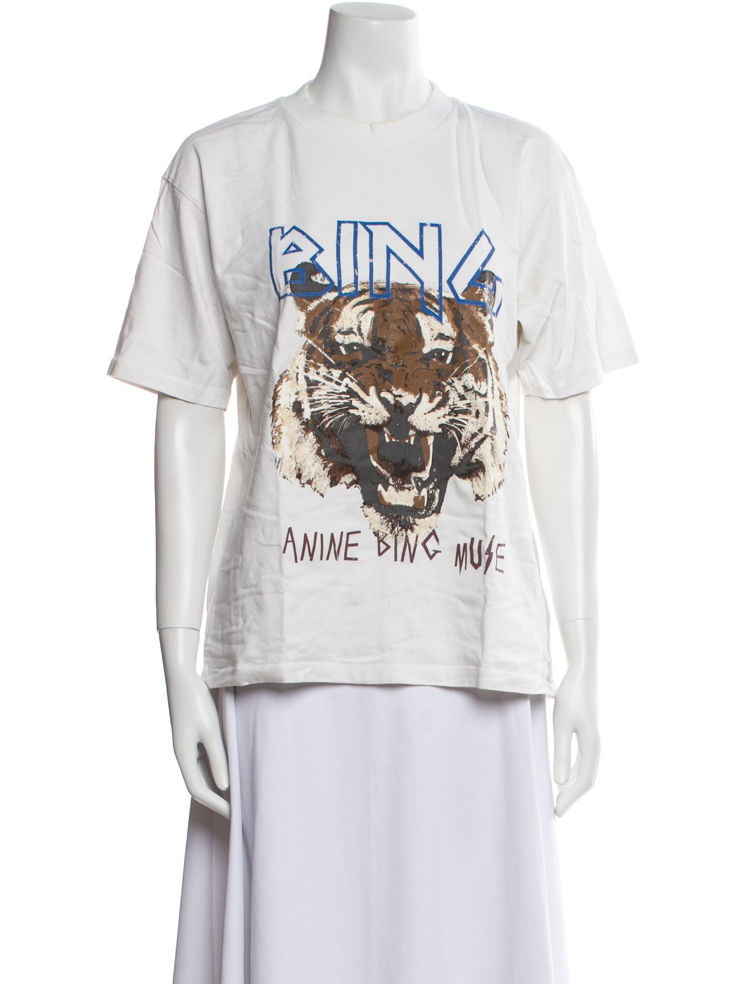 Anine Bing Graphic Print Crew Neck T-Shirt