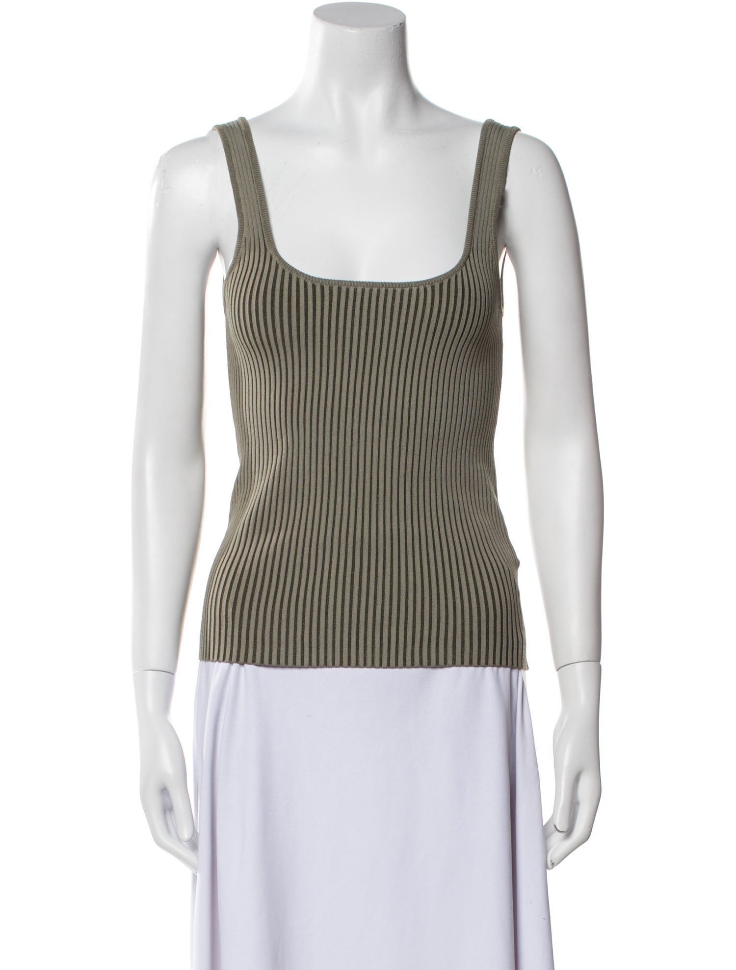 Anine Bing Striped Square Neckline Top