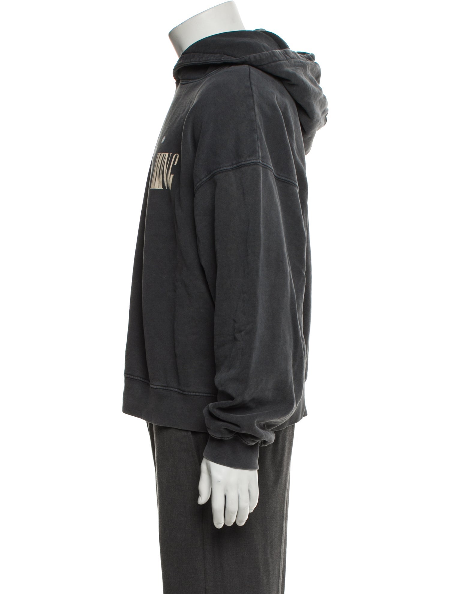 Anine Bing Graphic Print V-Neck Hoodie