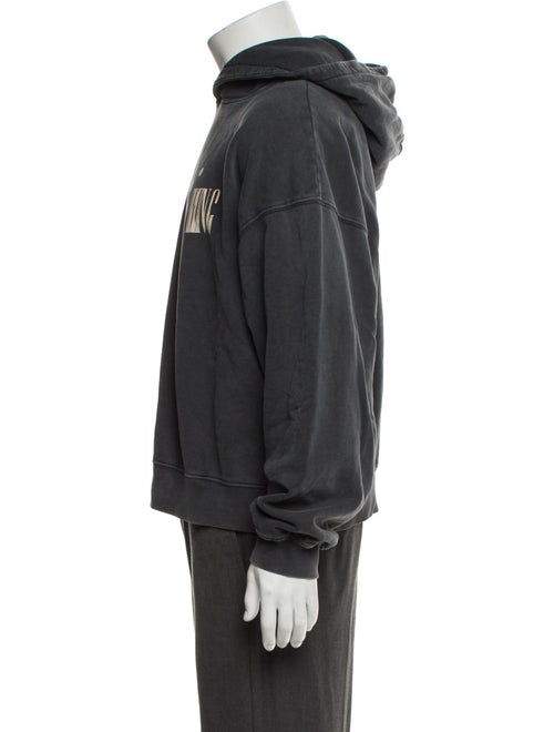 Anine Bing Graphic Print V-Neck Hoodie