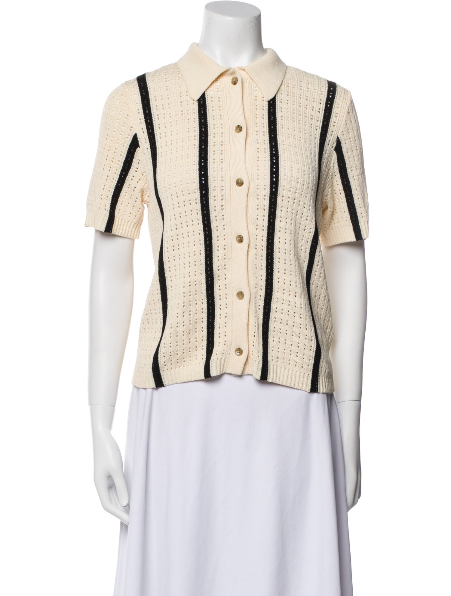 Anine Bing Striped Crew Neck Sweater