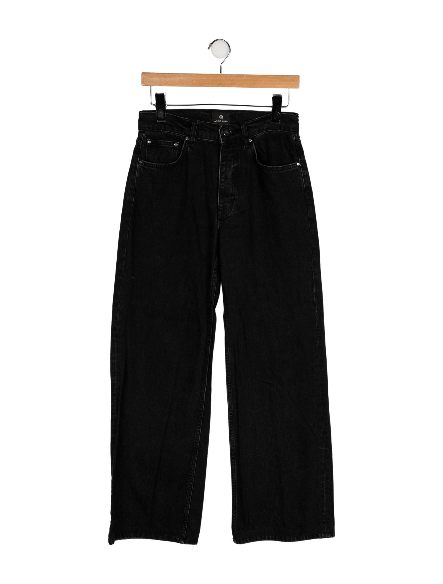 Anine Bing Mid-Rise Straight Leg Jeans
