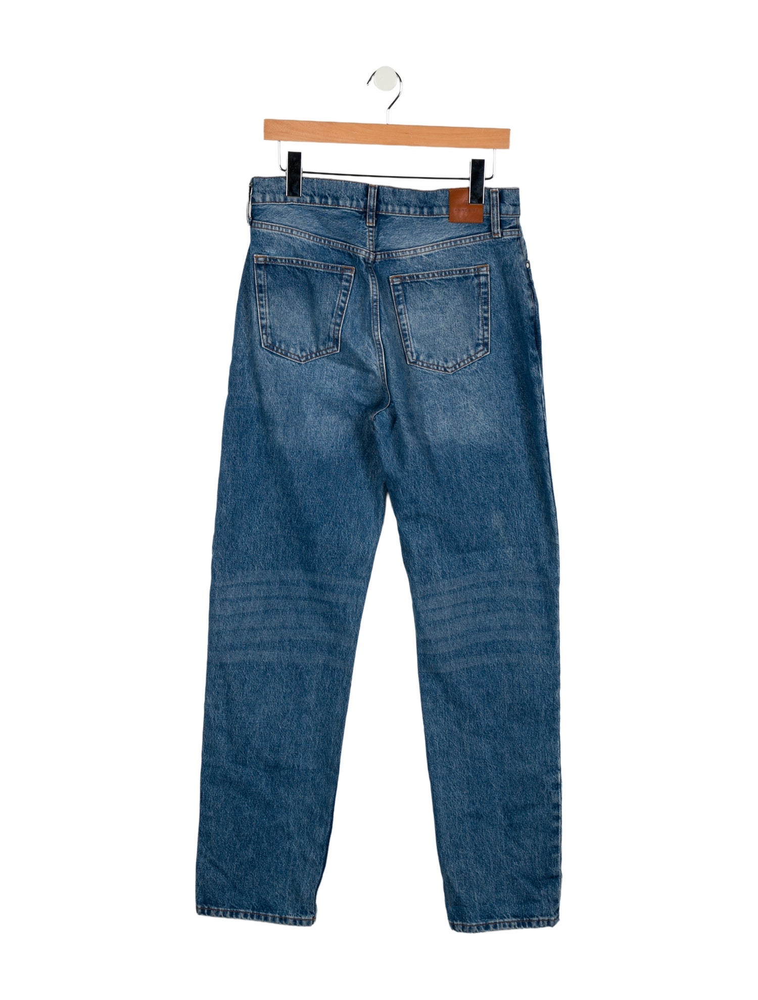 Anine Bing High-Rise Straight Leg Jeans