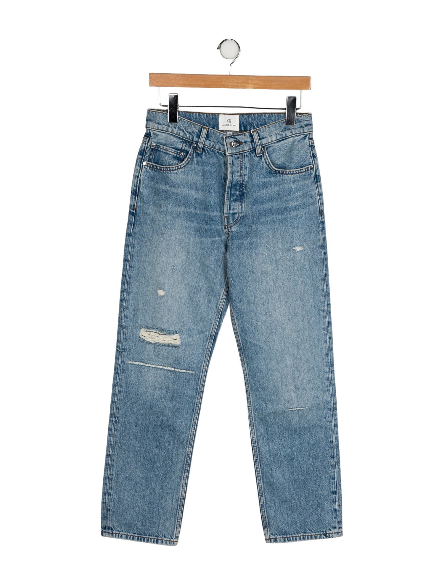 Anine Bing Mid-Rise Straight Leg Jeans w/ Tags