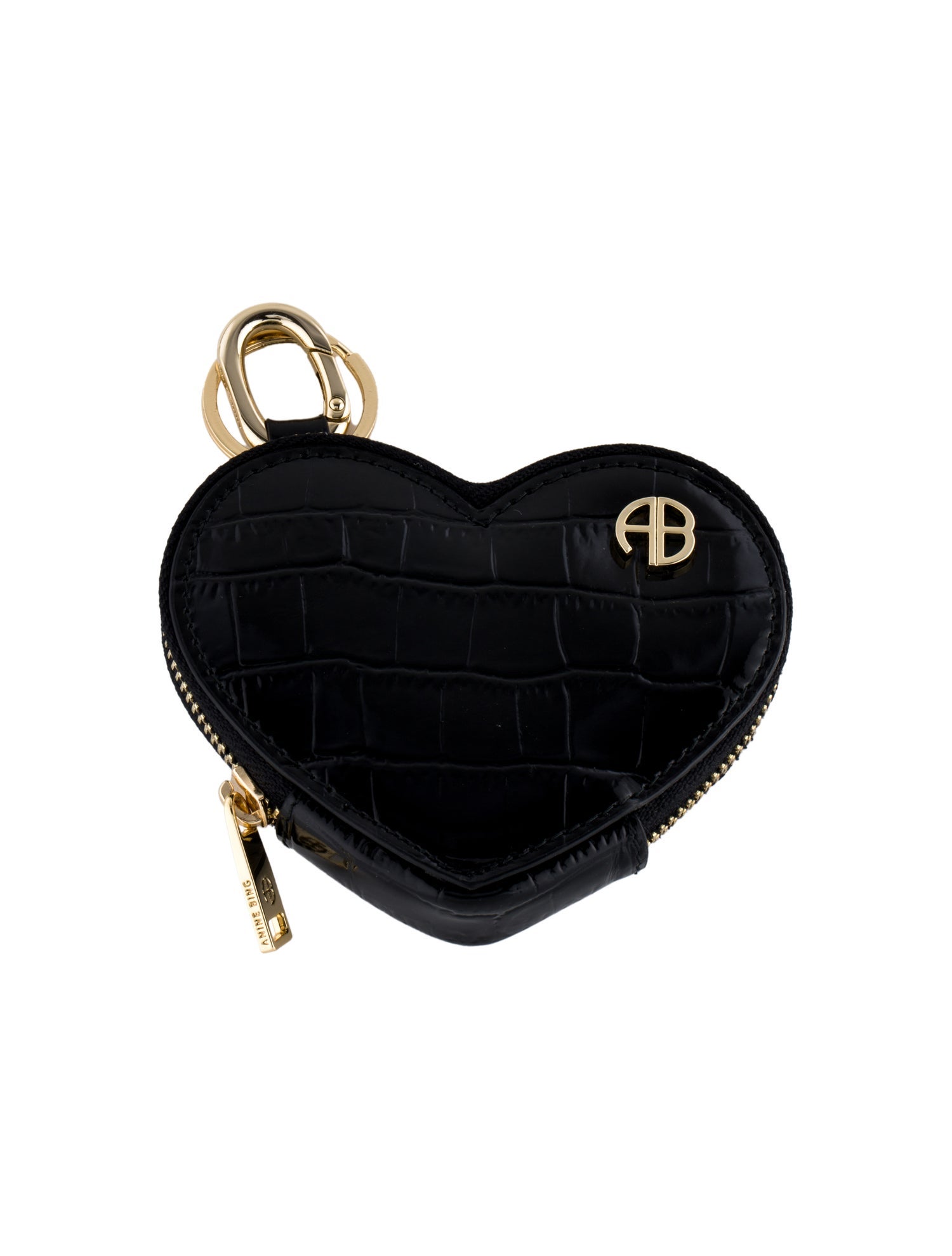 Anine Bing Patent Leather Pouch Keychain