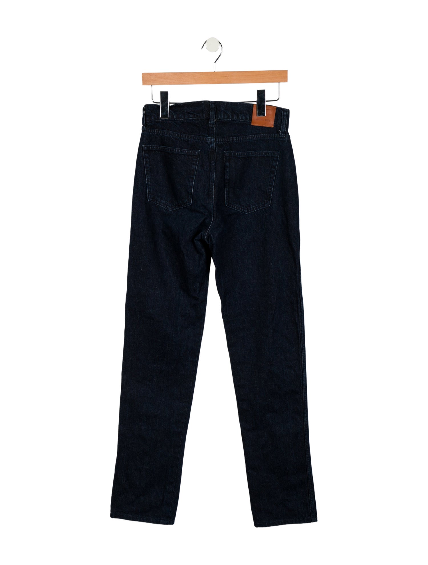 Anine Bing High-Rise Straight Leg Jeans