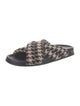 Anine Bing Wool Houndstooth Print Slides