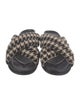 Anine Bing Wool Houndstooth Print Slides