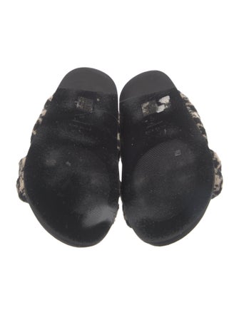 Anine Bing Wool Houndstooth Print Slides