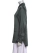 Anine Bing Silk Long Sleeve Button-Up Top