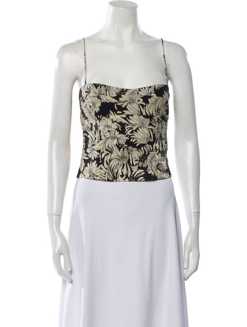 Anine Bing Linen Printed Crop Top