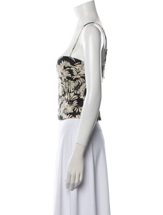 Anine Bing Linen Printed Crop Top