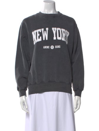 Anine Bing Graphic Print Crew Neck Sweatshirt