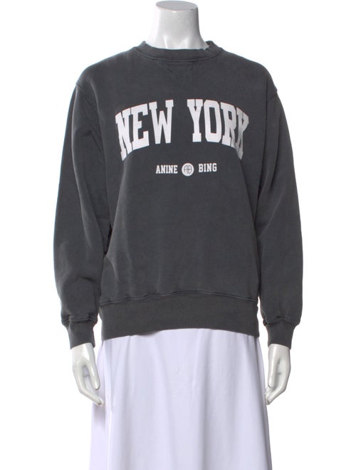 Anine Bing Graphic Print Crew Neck Sweatshirt