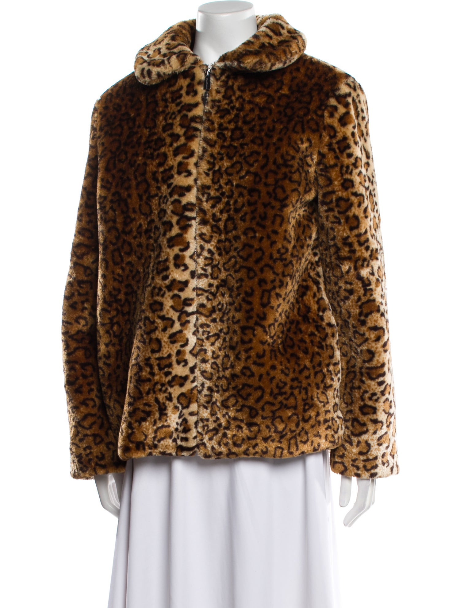 Anine Bing Animal Print Faux Fur Coat