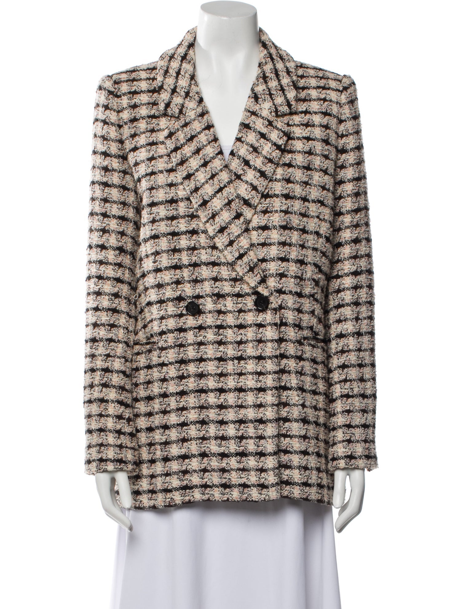 Anine Bing Plaid Print Blazer