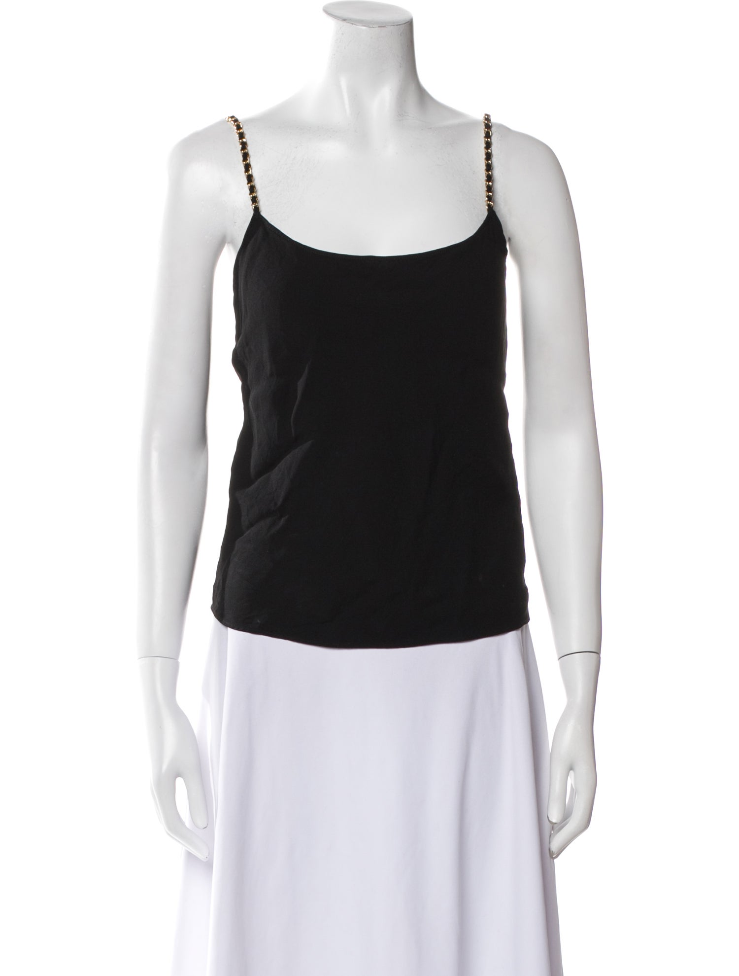 Anine Bing Silk Scoop Neck Top