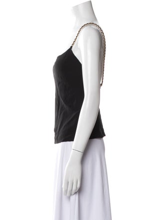 Anine Bing Silk Scoop Neck Top