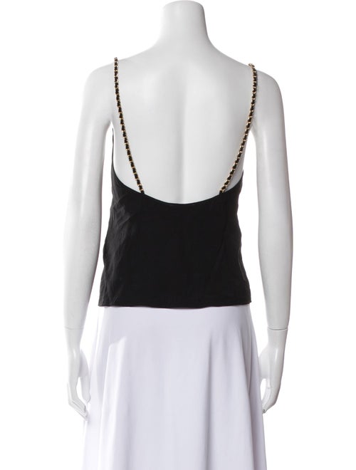 Anine Bing Silk Scoop Neck Top