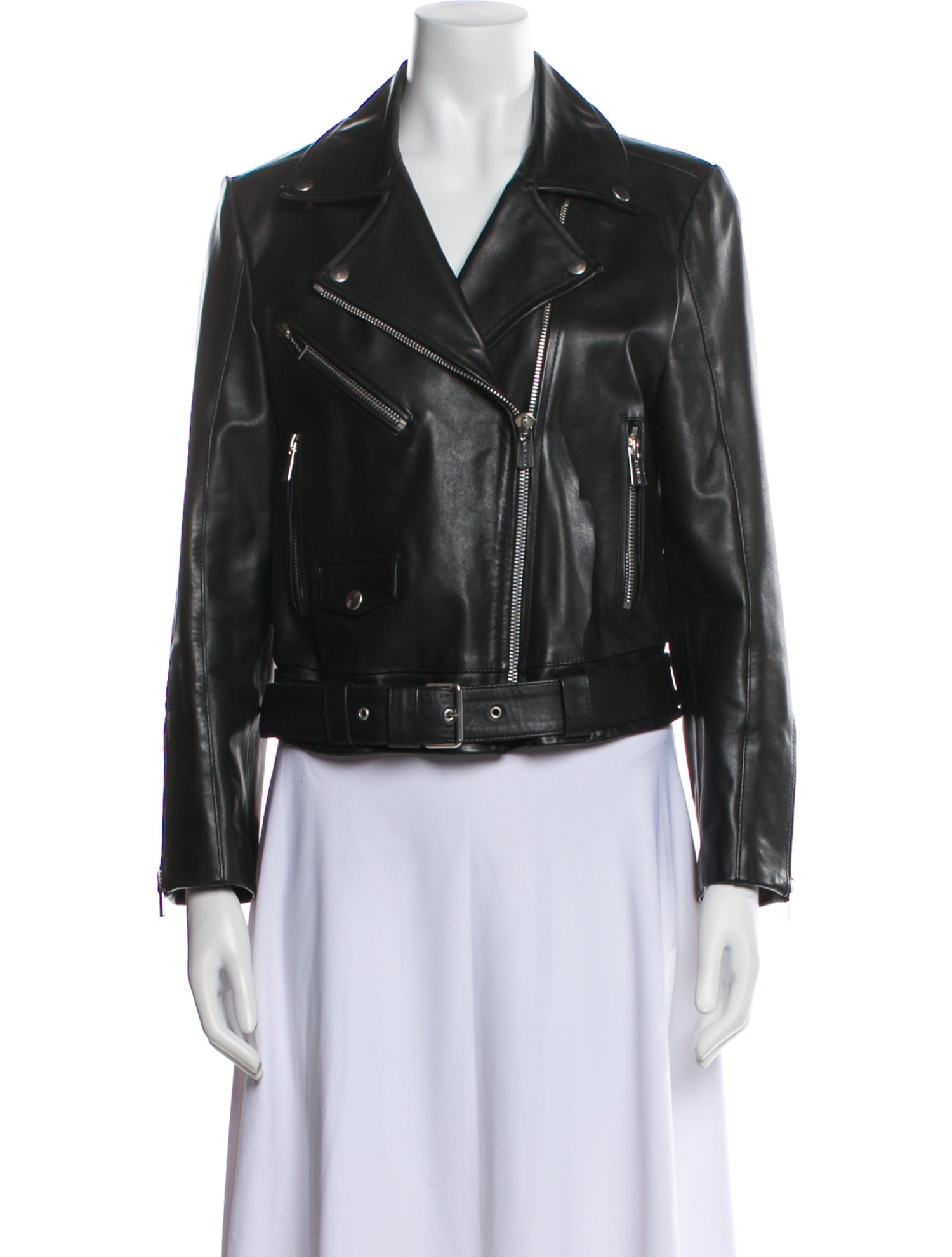 Anine Bing Lamb Leather Biker Jacket
