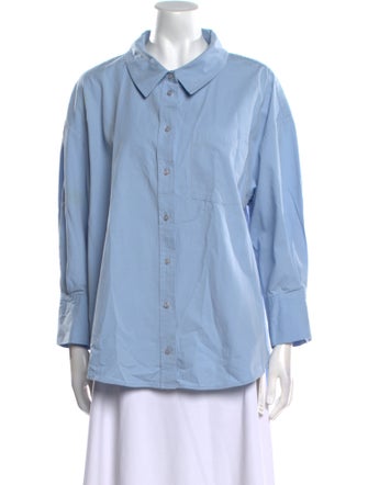 Anine Bing Long Sleeve Button-Up Top