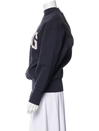 Anine Bing Graphic Print Mock Neck Sweater