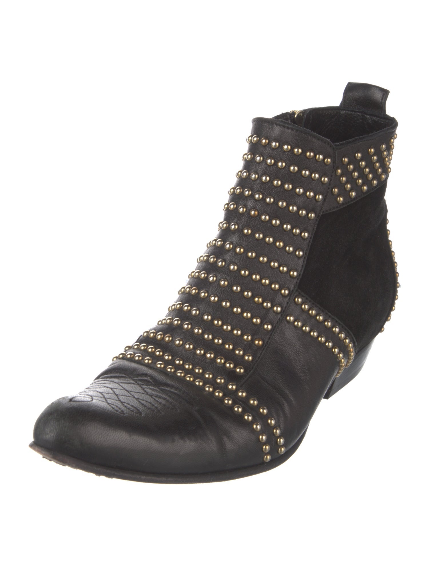 Anine Bing Leather Studded Accents Boots