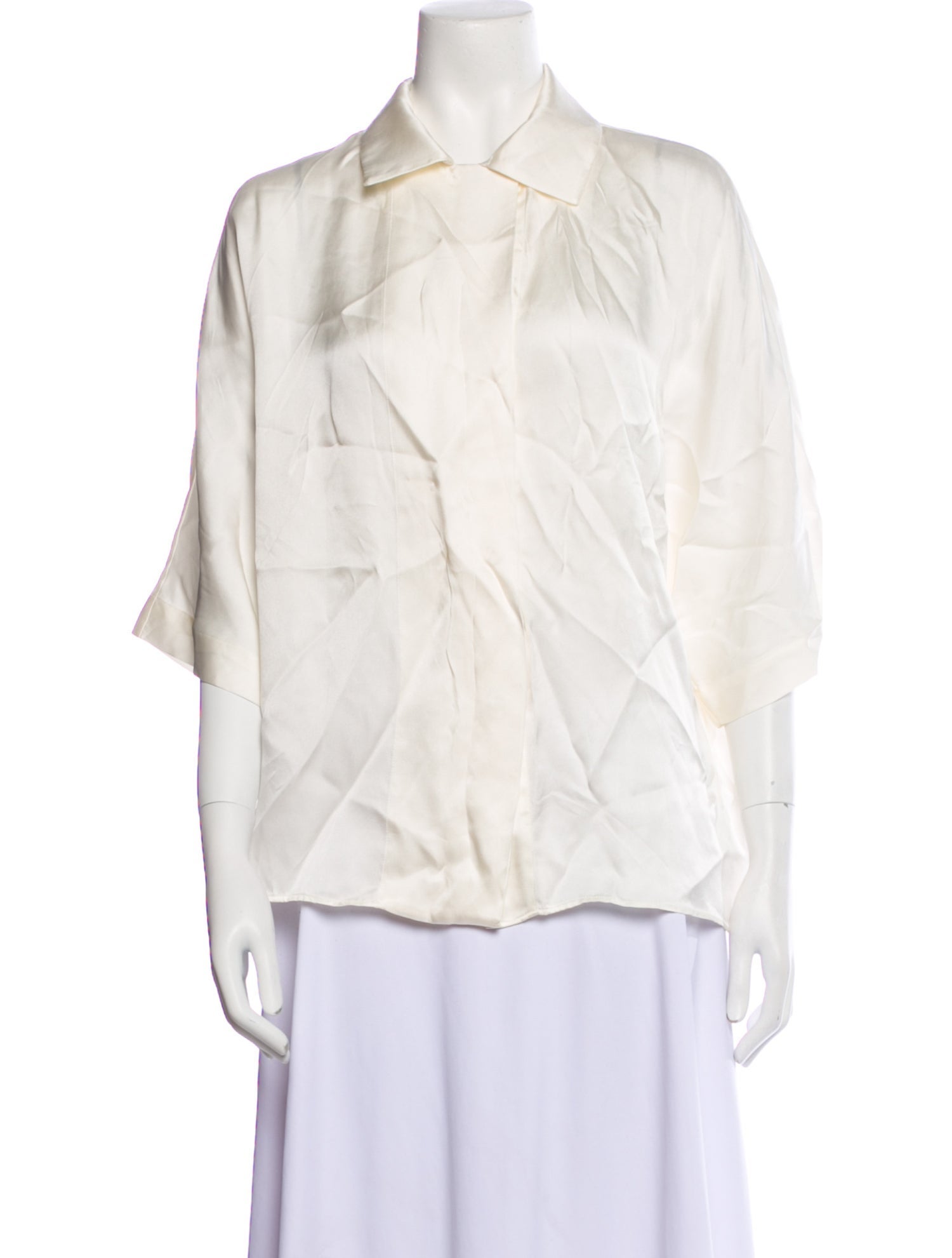 Anine Bing Three-Quarter Sleeve Button-Up Top