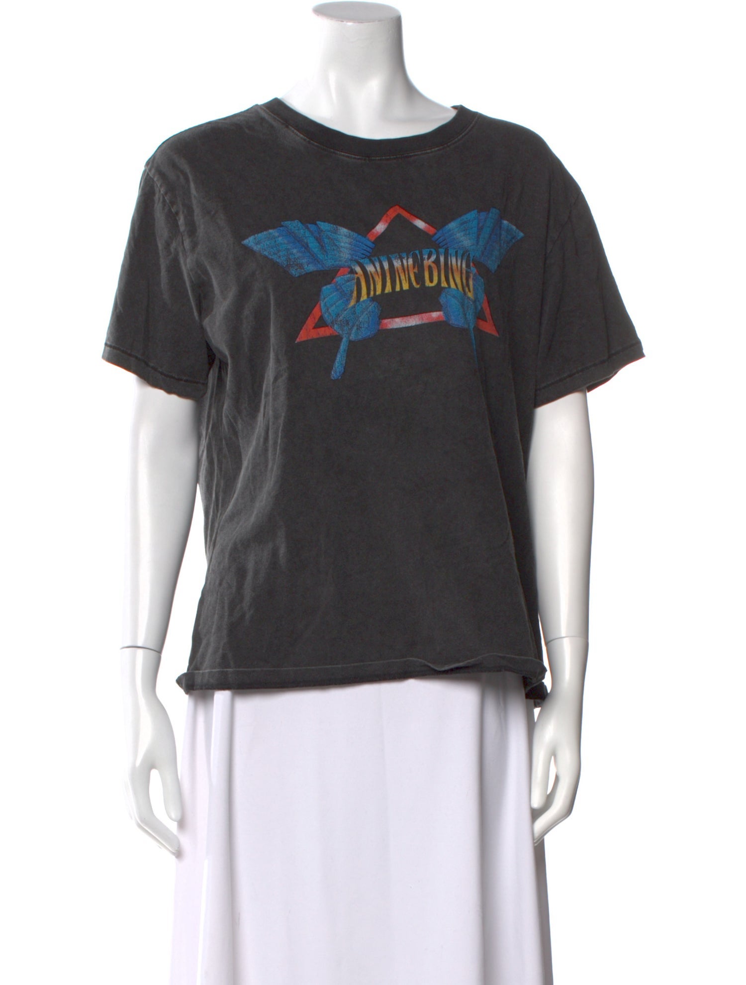 Anine Bing Graphic Print Crew Neck T-Shirt