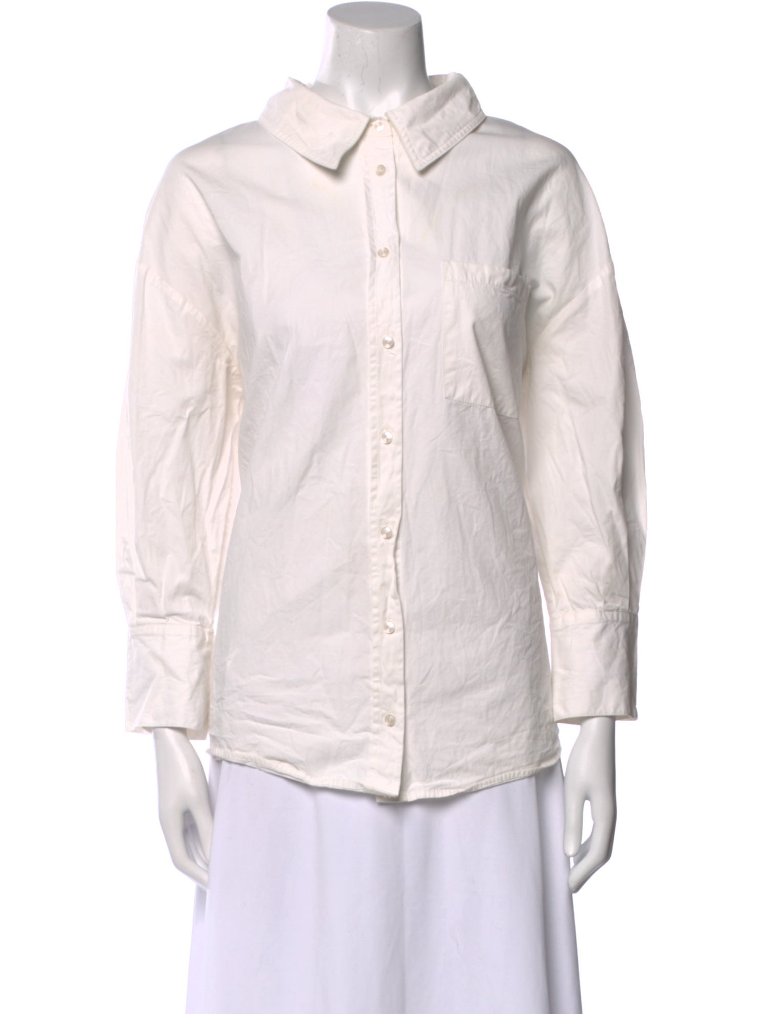 Anine Bing Long Sleeve Button-Up Top