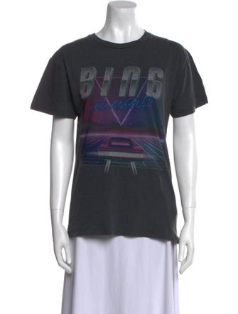 Anine Bing Graphic Print Crew Neck T-Shirt w/ Tags