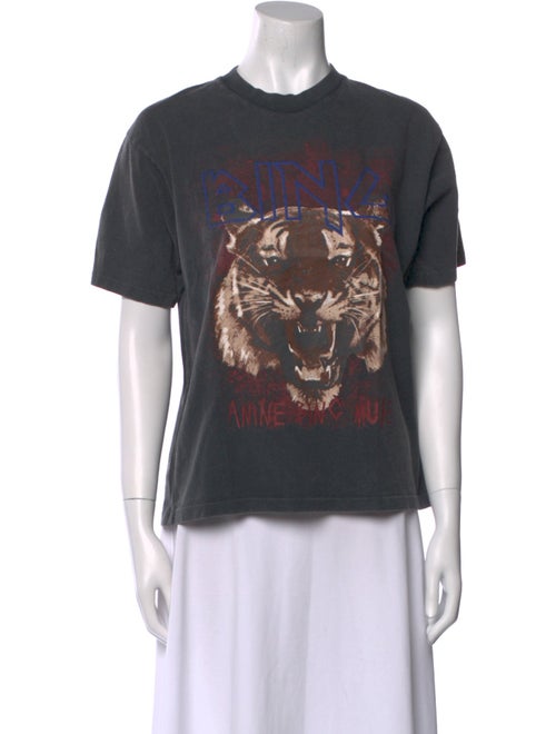 Anine Bing Graphic Print Crew Neck T-Shirt