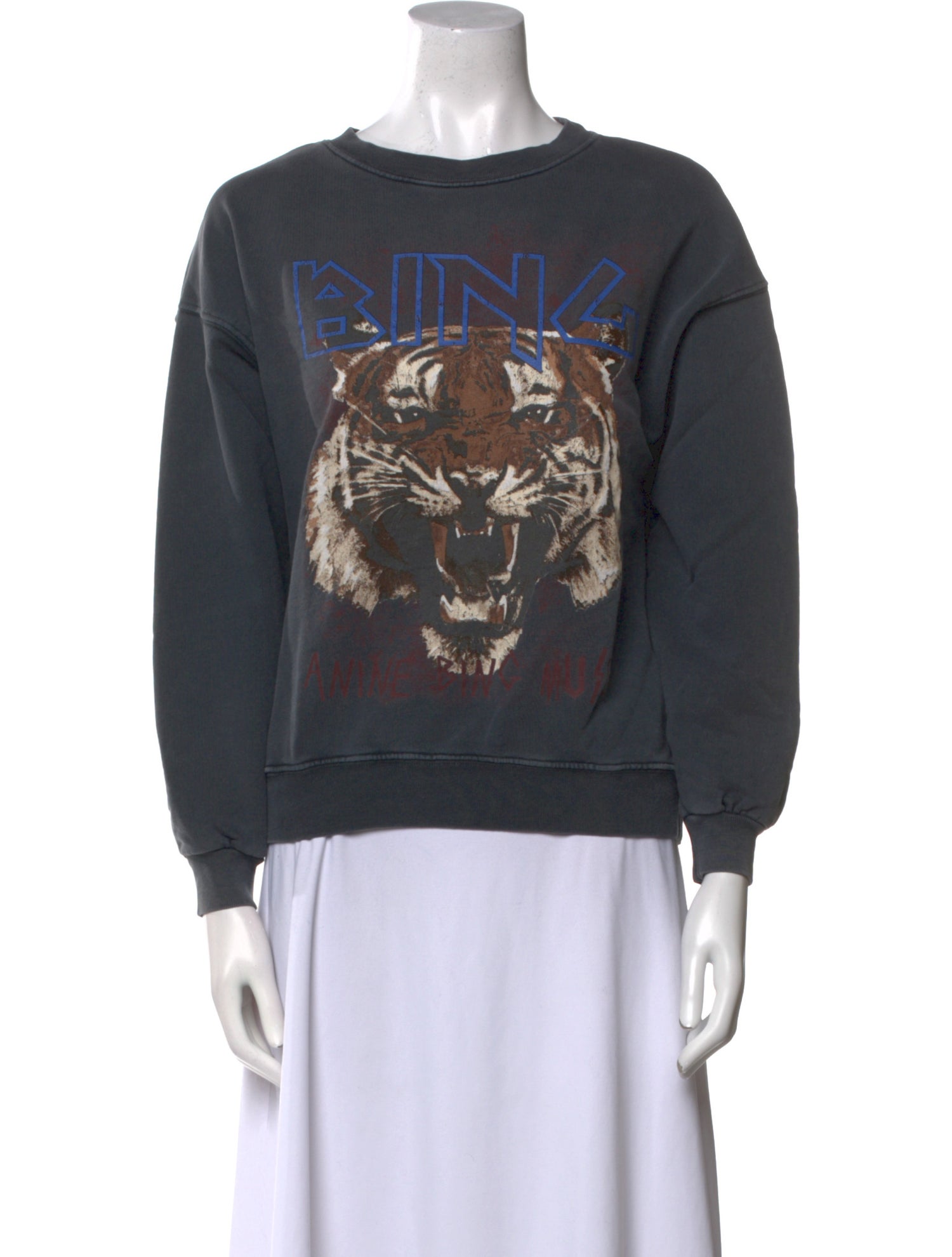 Anine Bing Graphic Print Crew Neck Sweatshirt